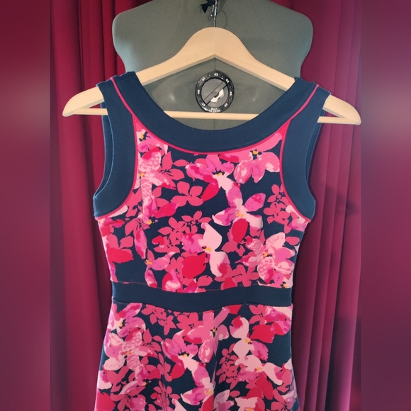 Lands End floral print sleeveless ponte dress - Picture 6 of 7